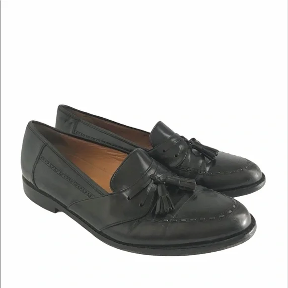 Mezlan Black Leather Tassel Loafers Mens Size 11 M Santander - Made In Spain MEZLAN SANTANDER Tassel Loafers Dress Shoes Sz. 8.5 M Black  main image 2